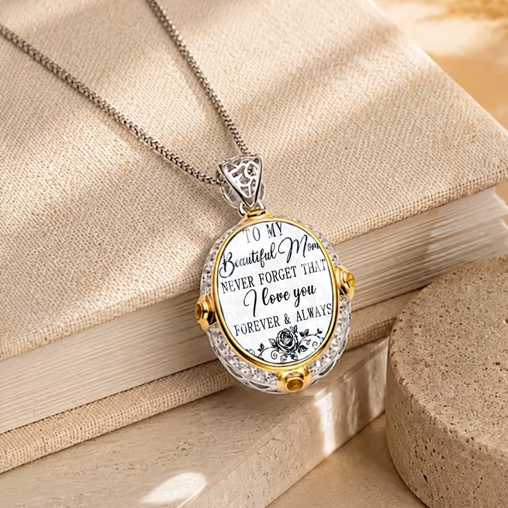 Beautiful Mom Oval Pendant Necklace