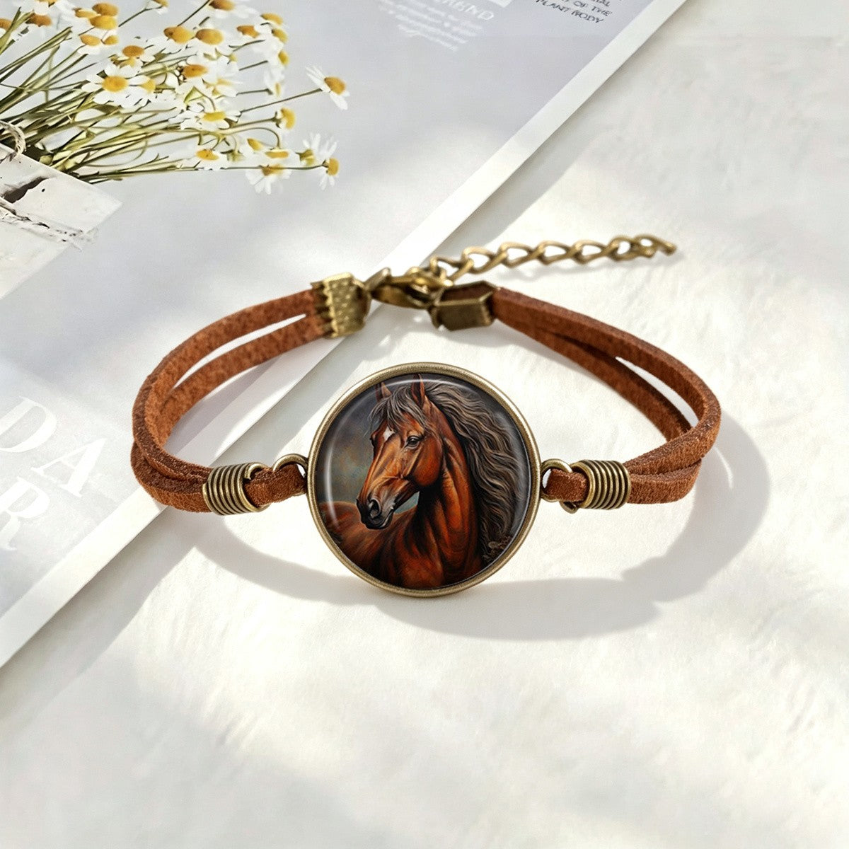 Brown Horse Portrait Bracelet