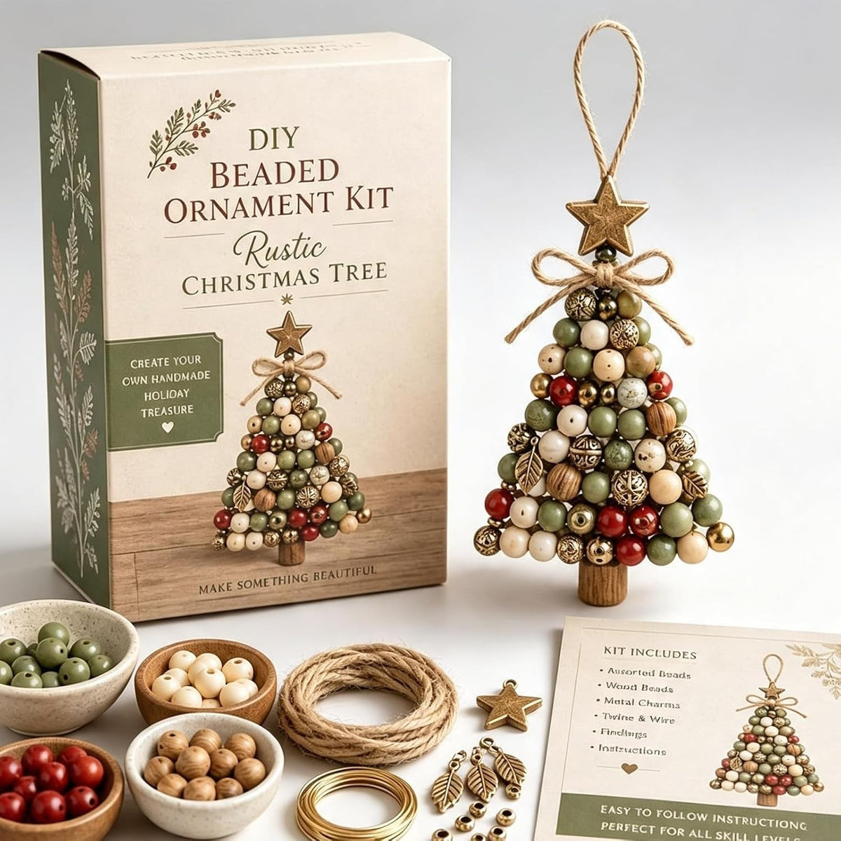 Beaded Christmas Tree Ornament Kit