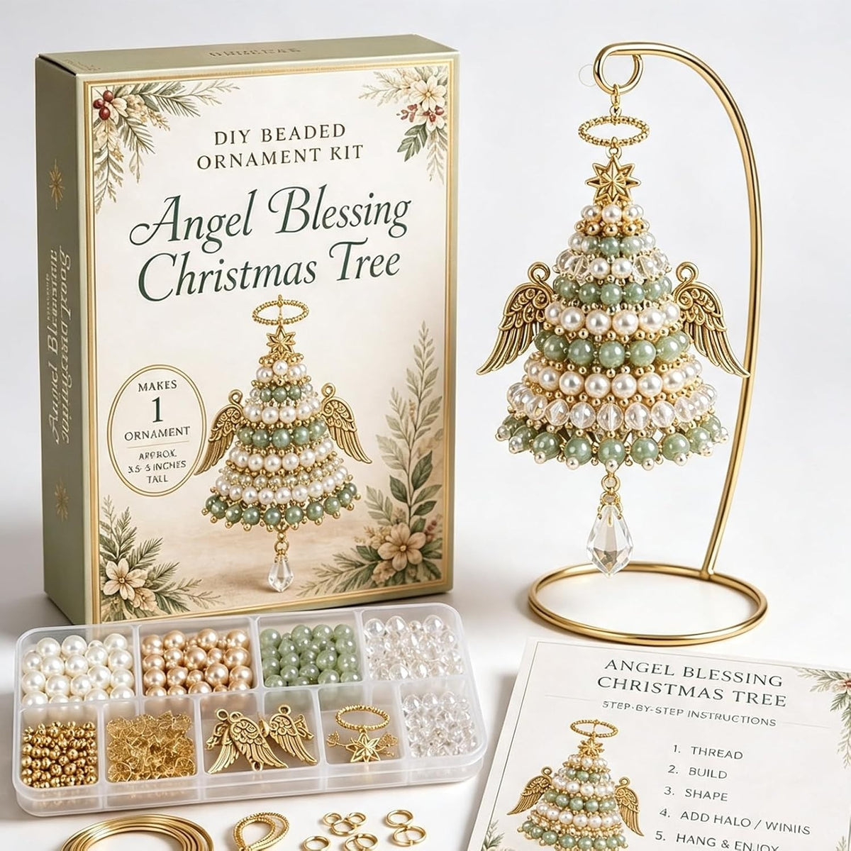 Beaded Christmas Tree Ornament Kit