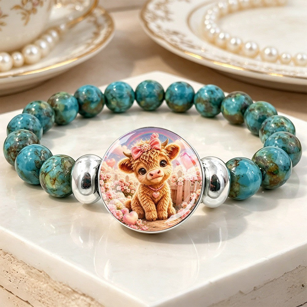 Calf Charm Turquoise Bracelet