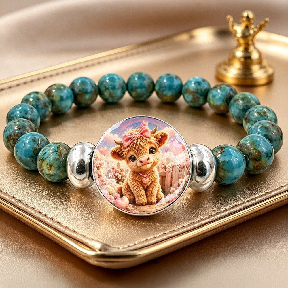 Calf Charm Turquoise Bracelet