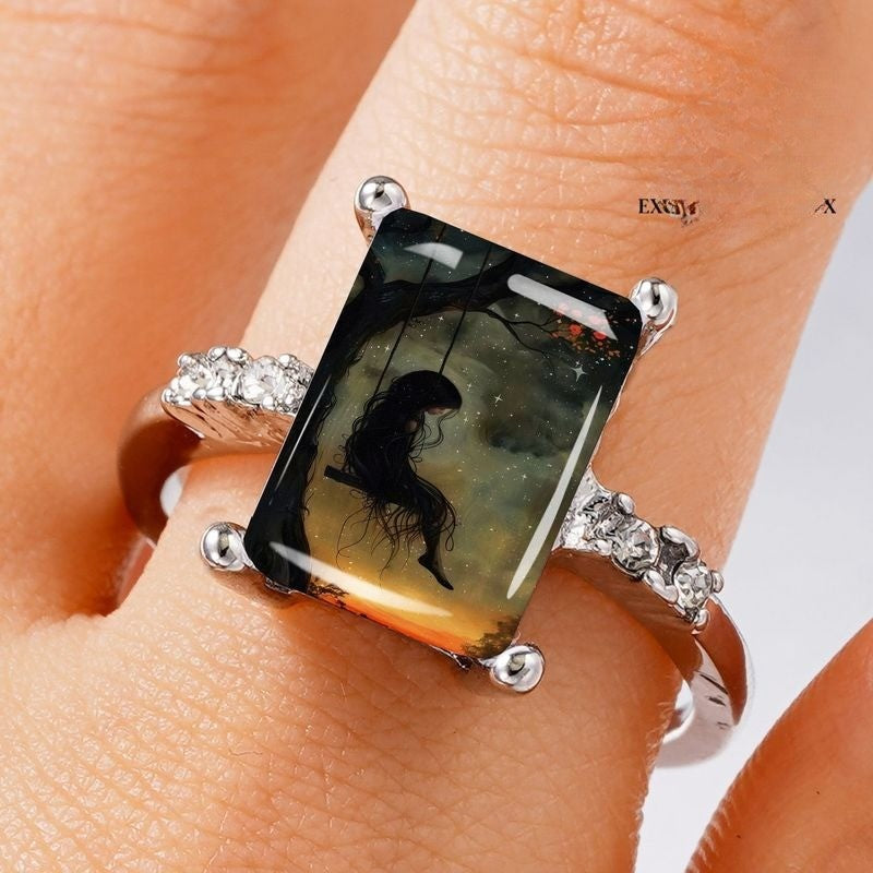 Moonlit Swing Rectangular Ring