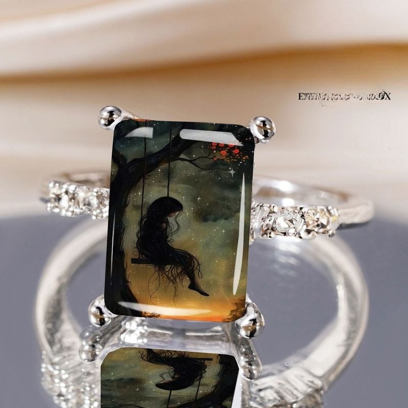 Moonlit Swing Rectangular Ring