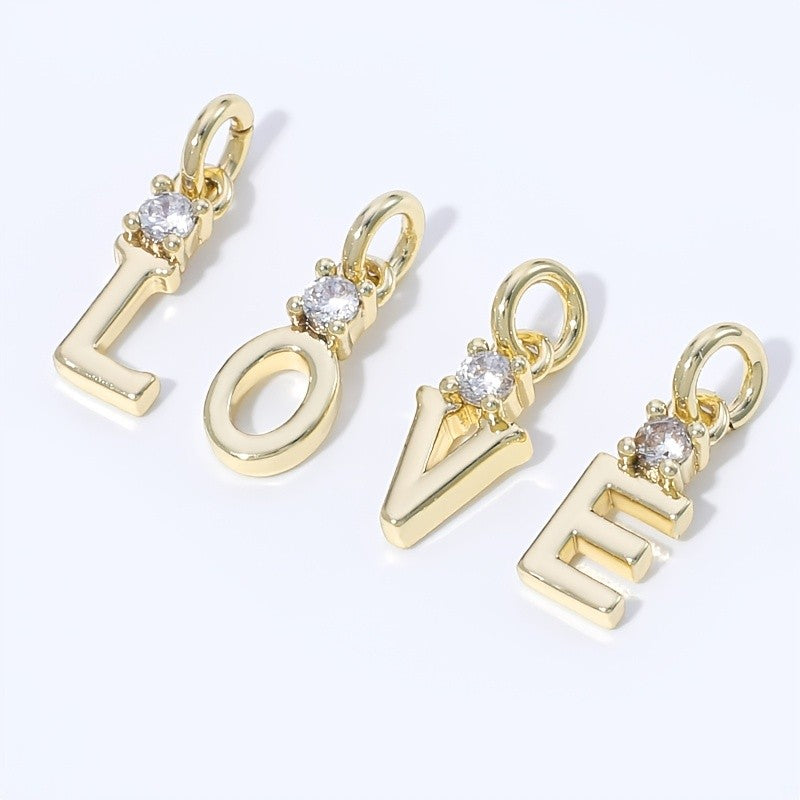Crystal Initial Pendant