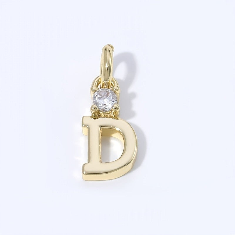 Crystal Initial Pendant