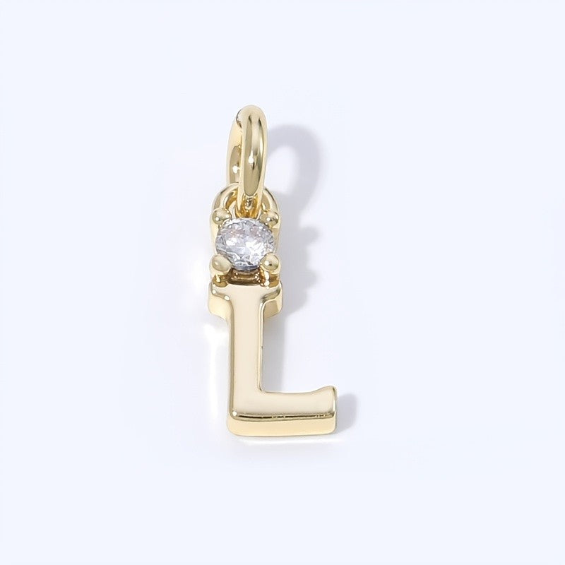 Crystal Initial Pendant