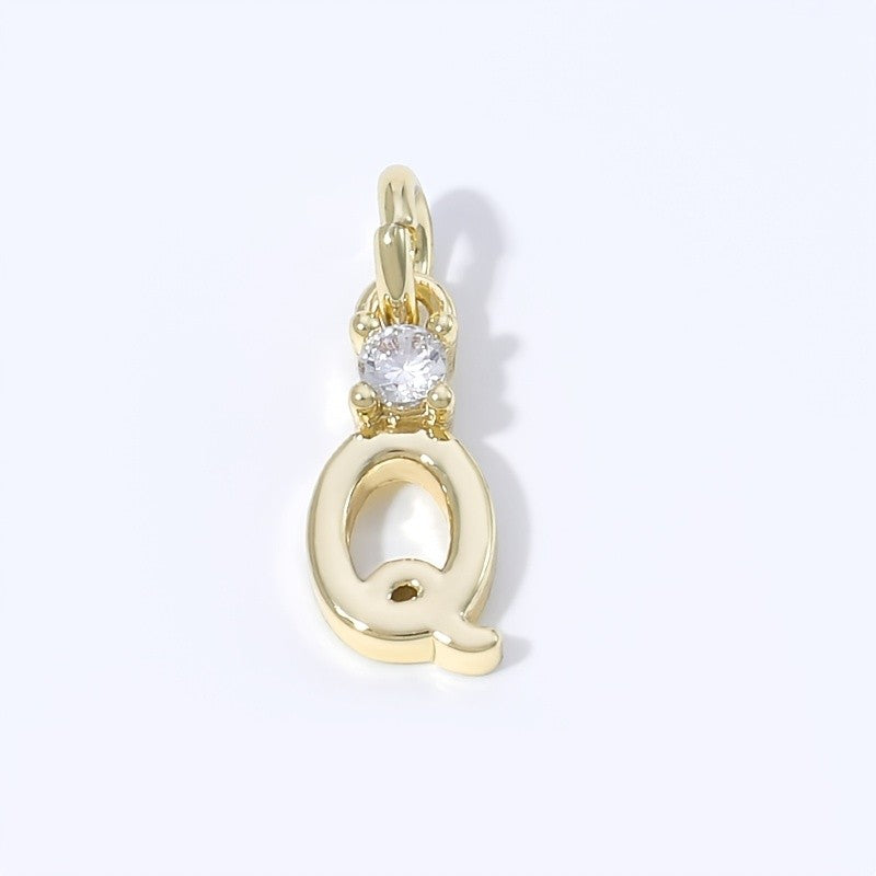 Crystal Initial Pendant