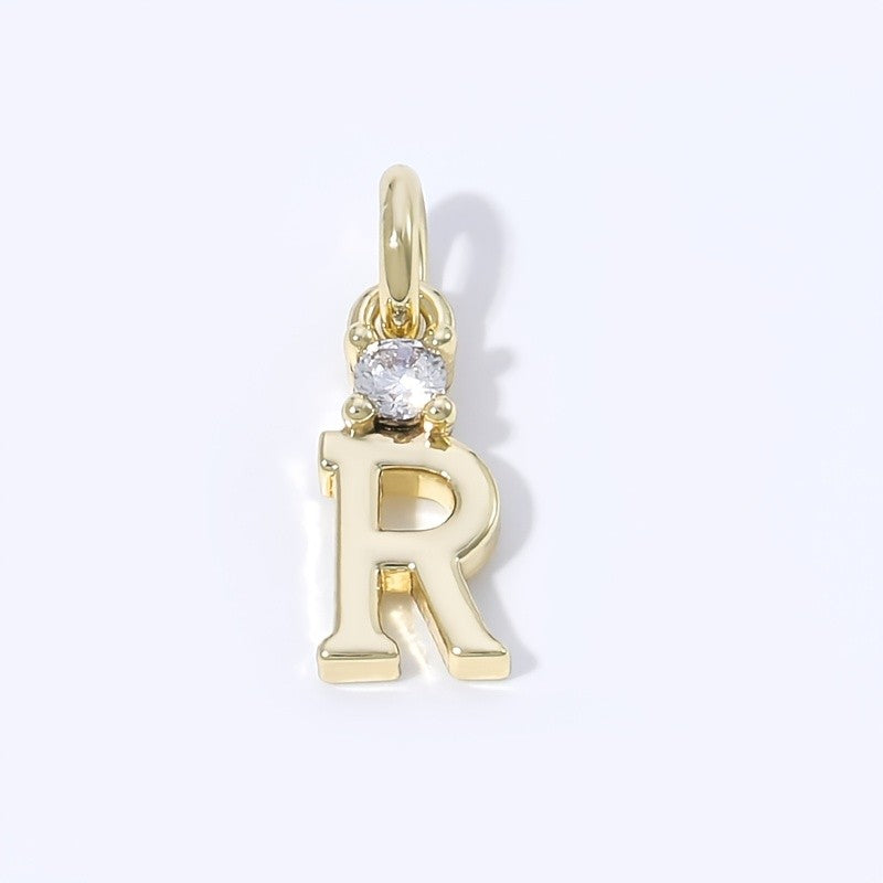 Crystal Initial Pendant