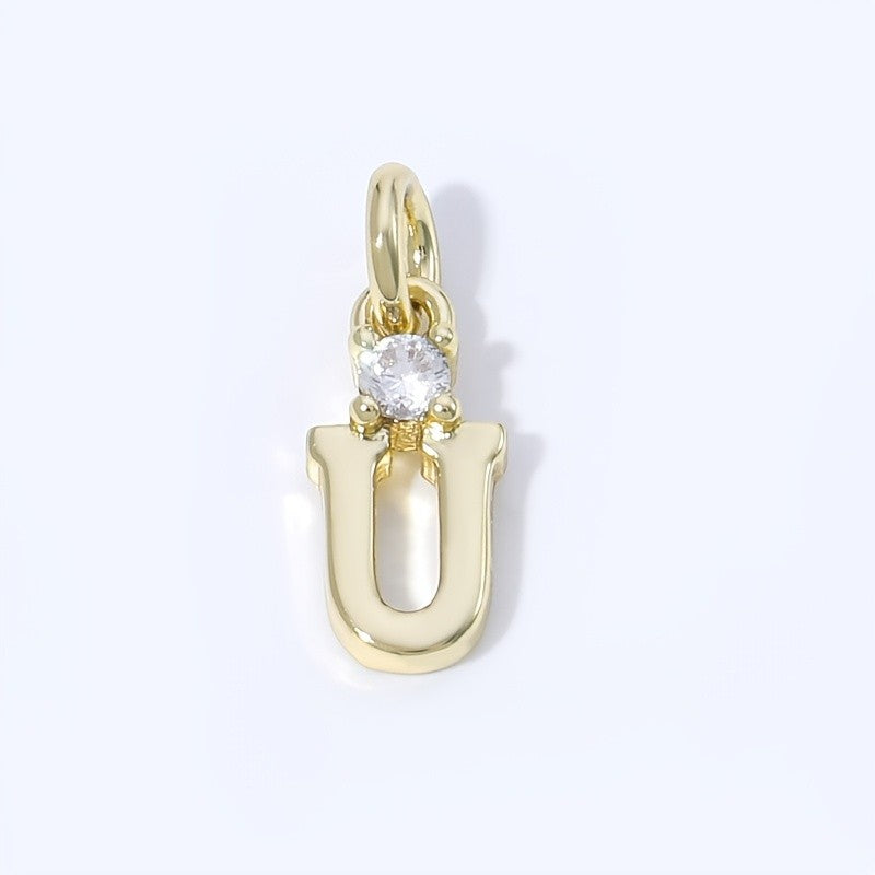 Crystal Initial Pendant