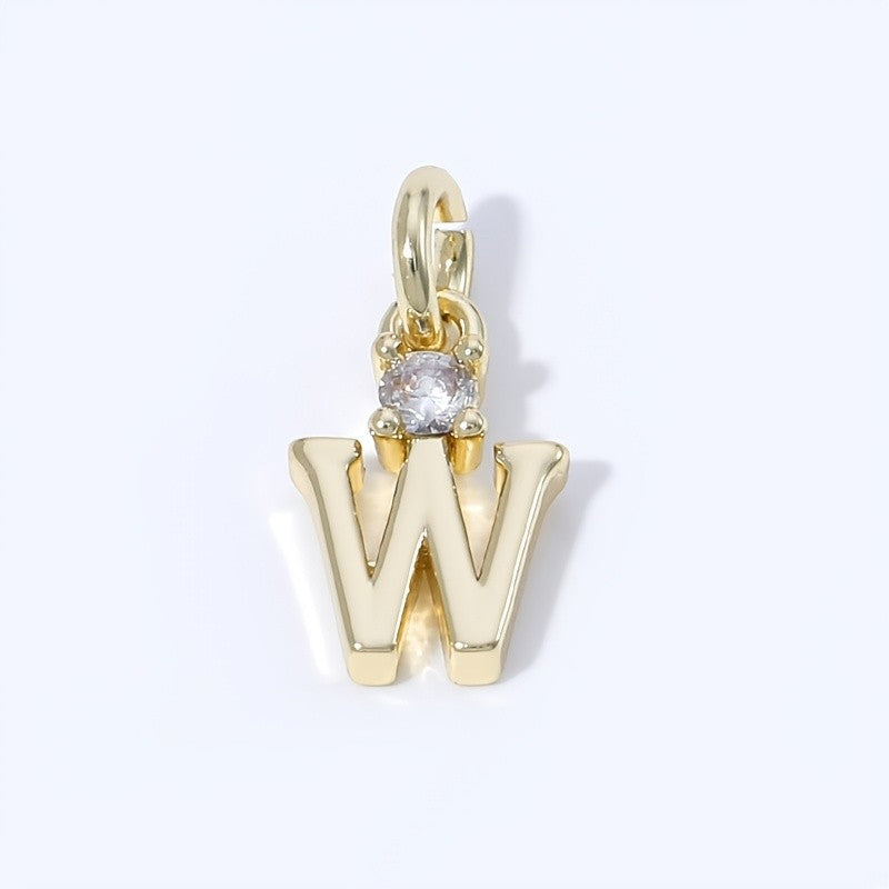 Crystal Initial Pendant