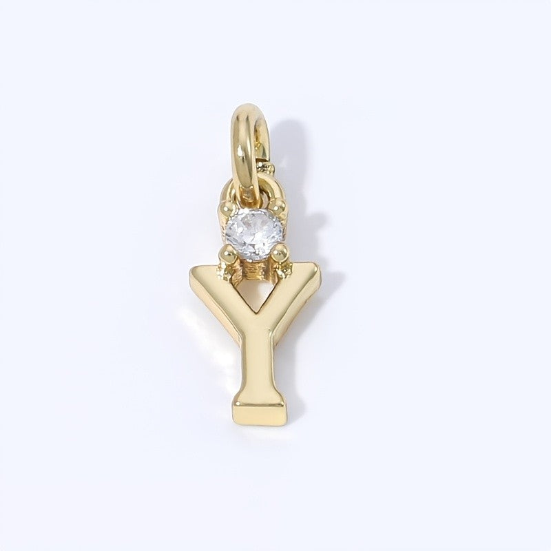 Crystal Initial Pendant