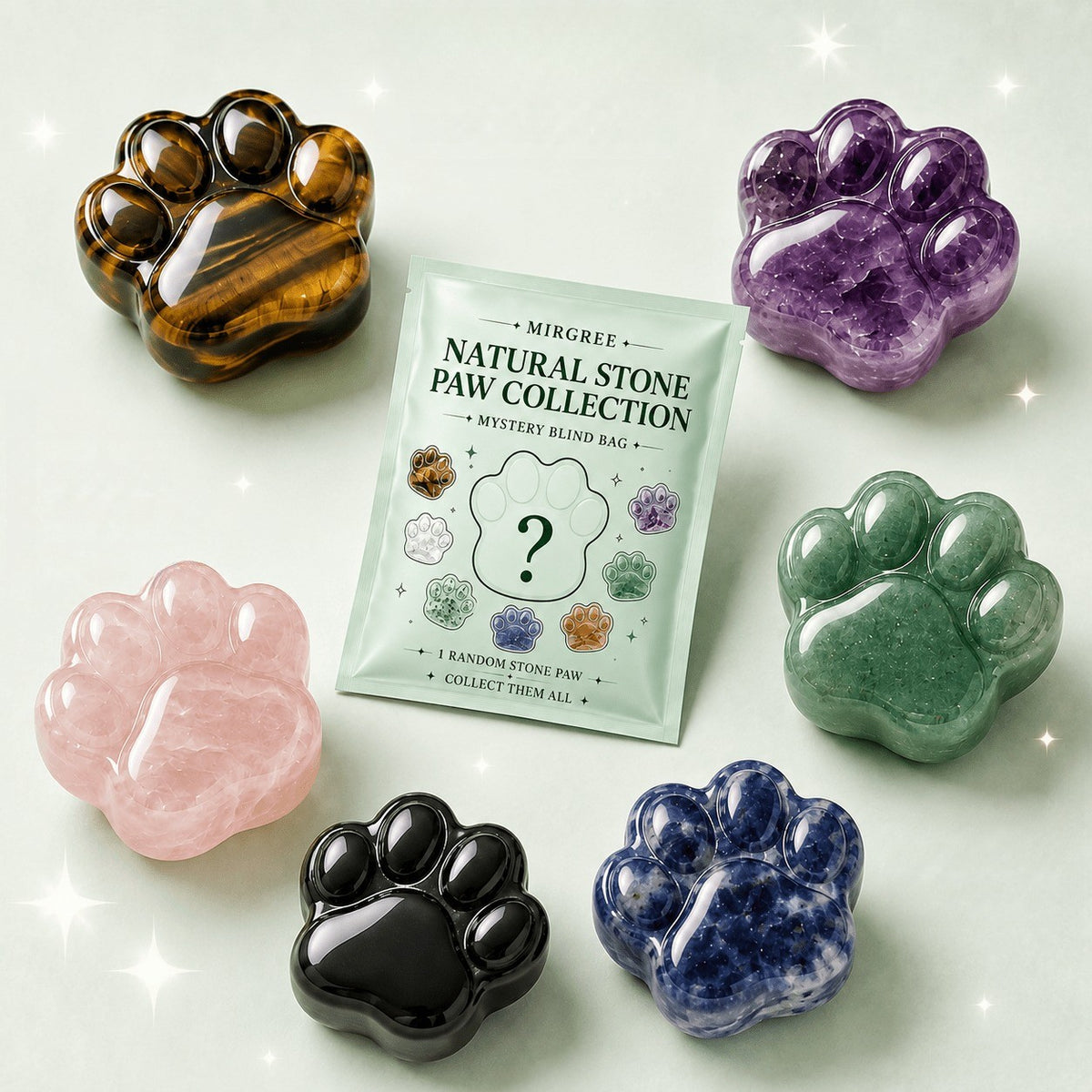 Natural Stone Paw Figurine