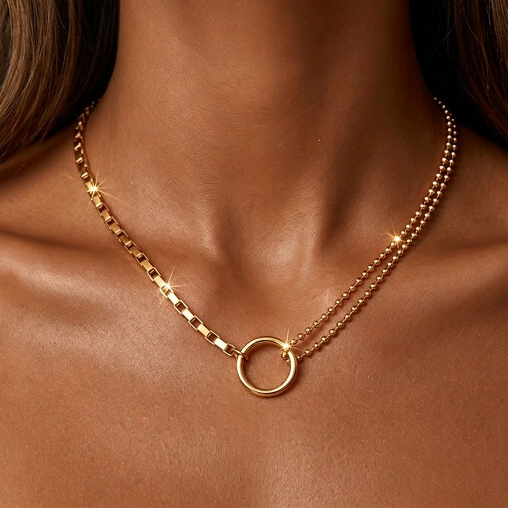 Asymmetrical Circle Necklace