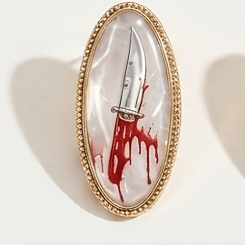 Ghost Oval Statement Ring