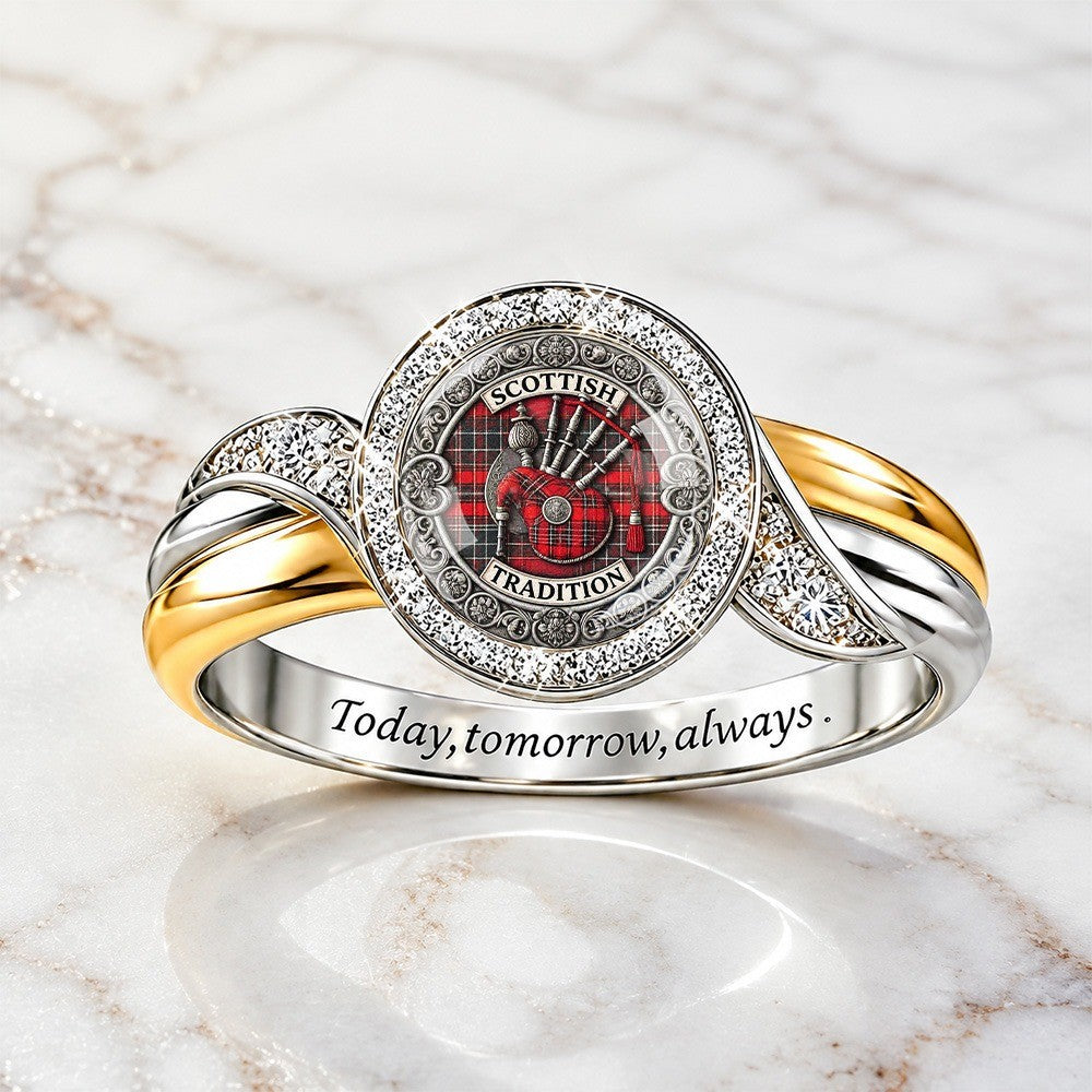 Scottish Tradition Plaid Ring