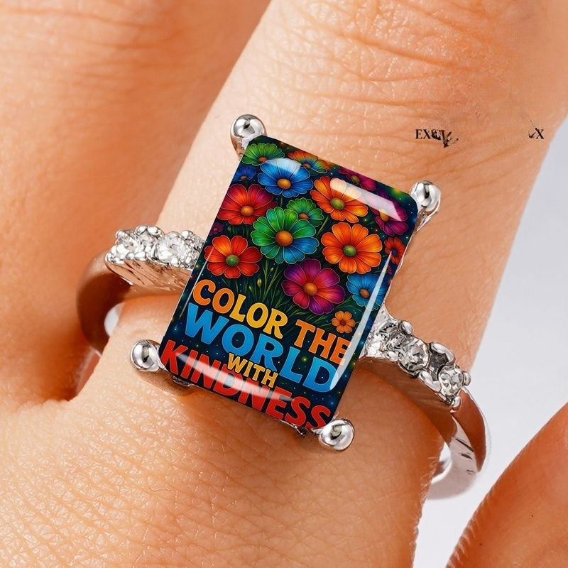 Colorful Floral Kindness Ring