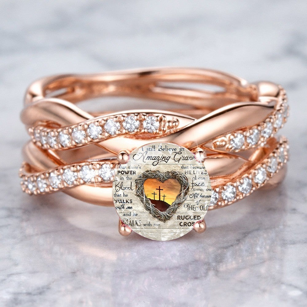 Amazing Grace Cross Ring