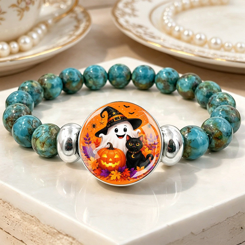 Halloween Charm Bead Bracelet