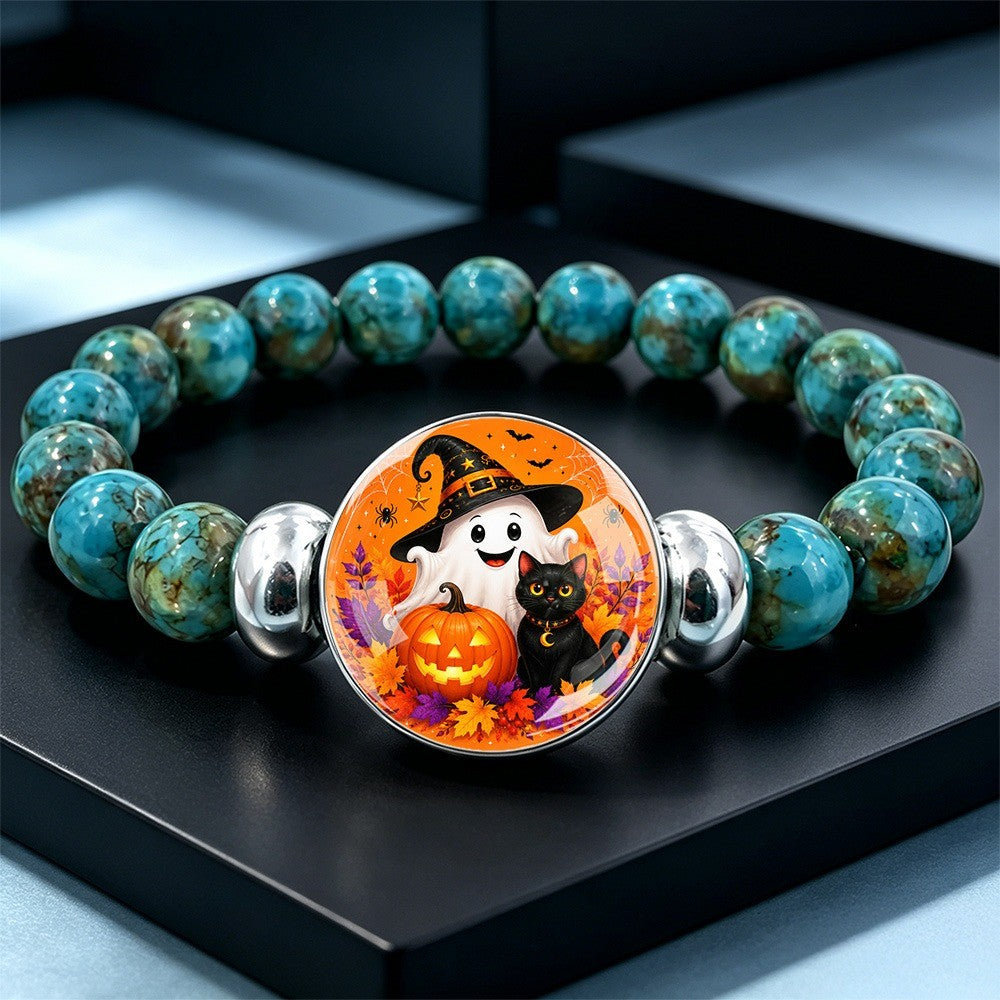 Halloween Charm Bead Bracelet