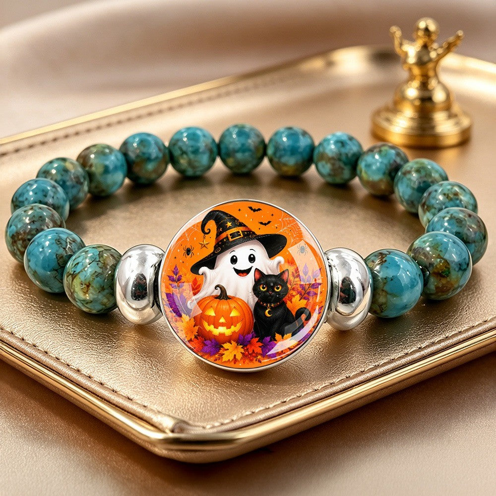 Halloween Charm Bead Bracelet