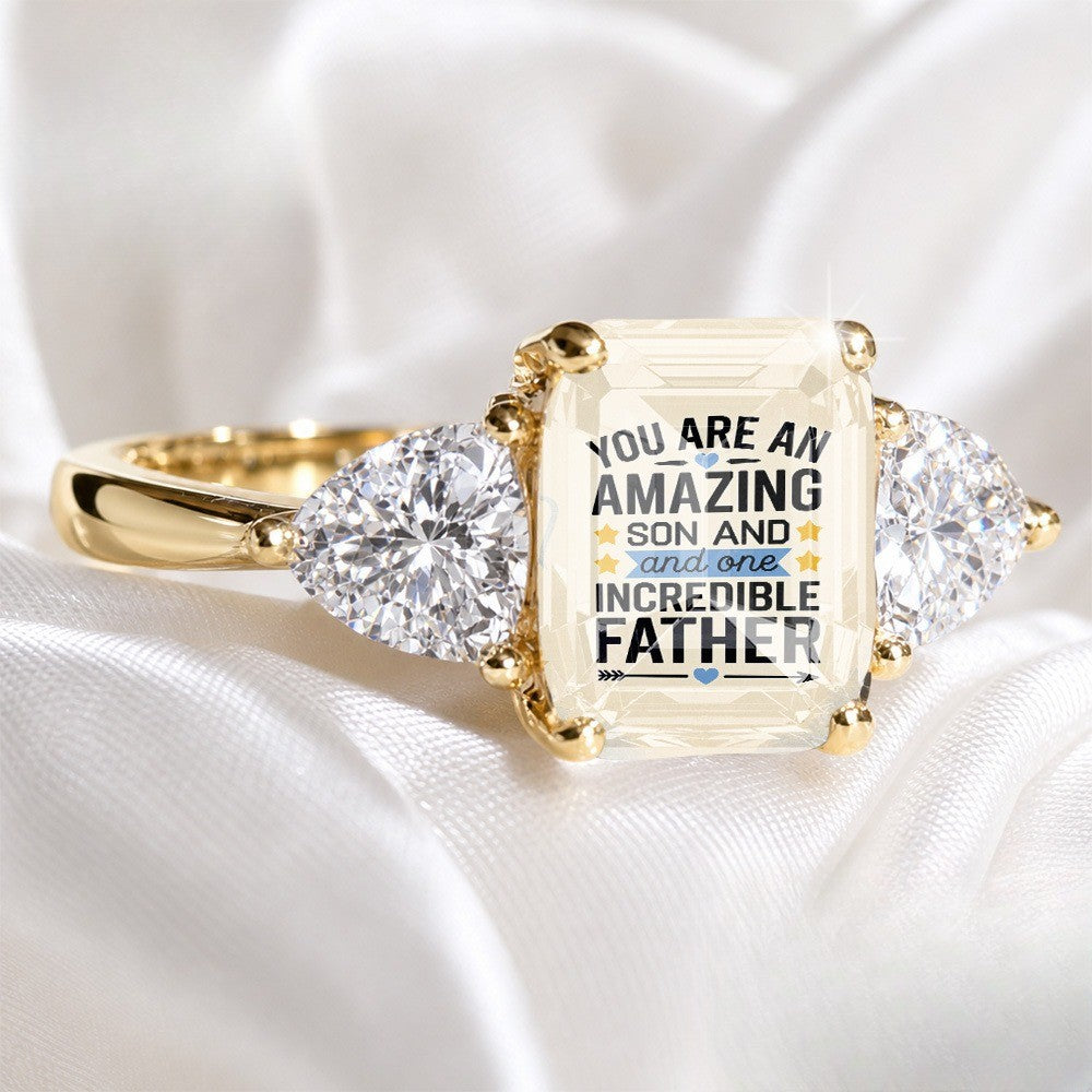 Incredible Father Message Ring