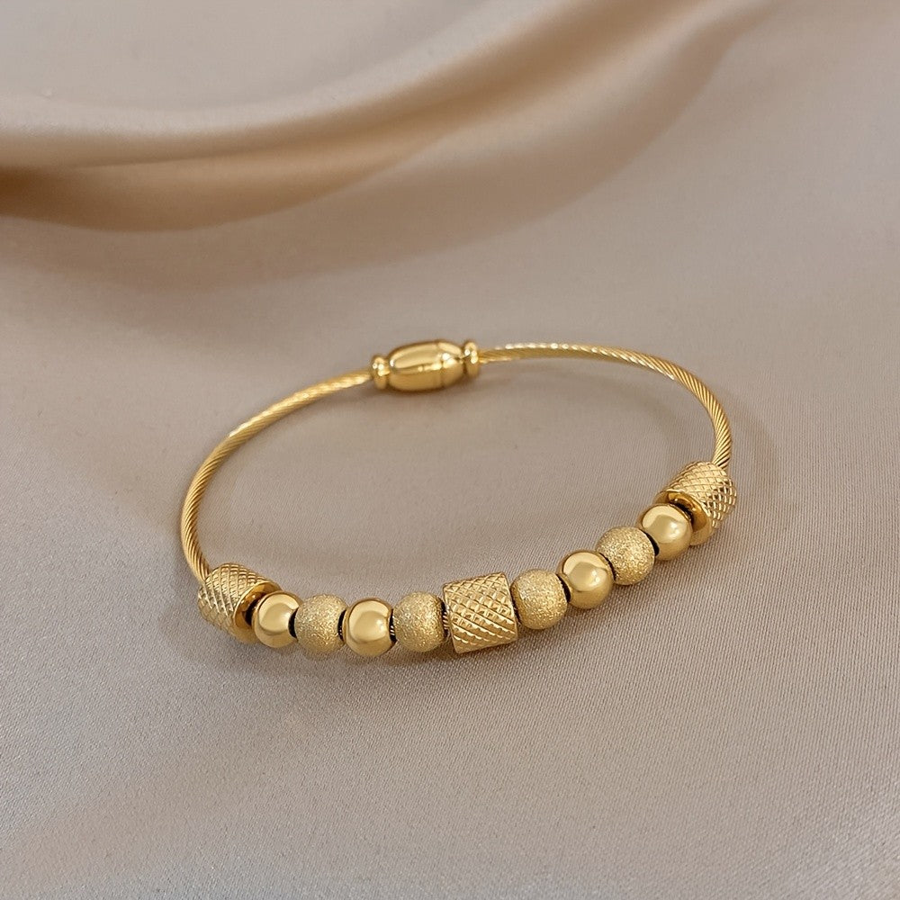 Textured Bead Cuff Bracelet