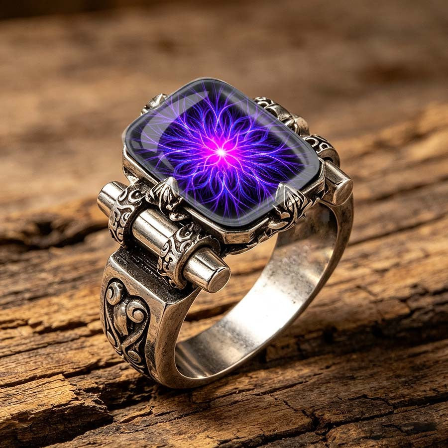 Purple Plasma Square Ring