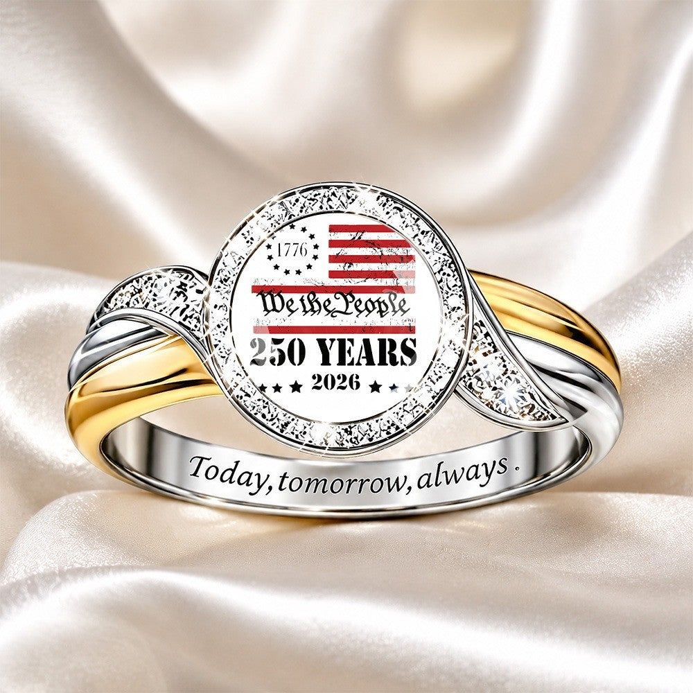 American Flag Anniversary Ring