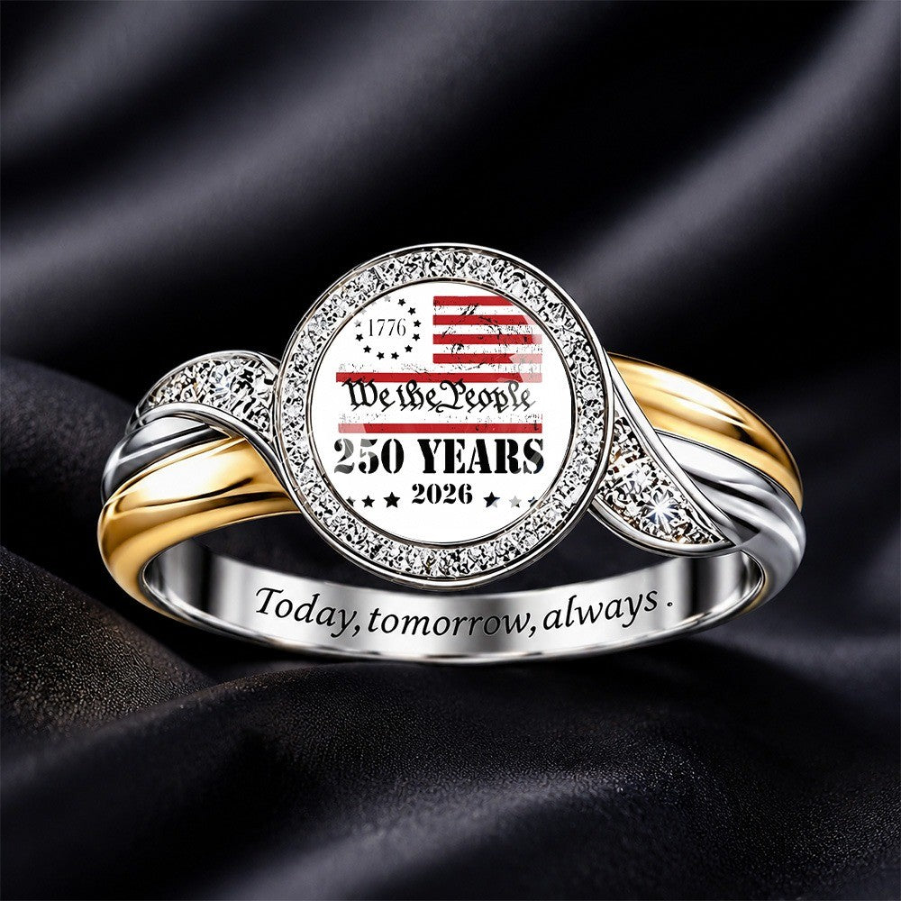 American Flag Anniversary Ring