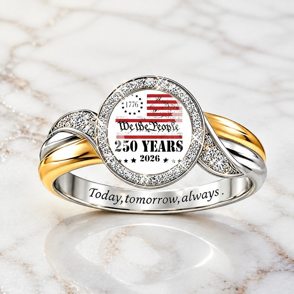 American Flag Anniversary Ring