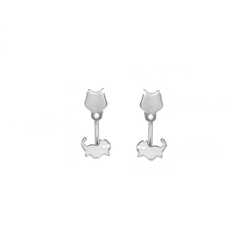 Double Kitten Stud Earrings