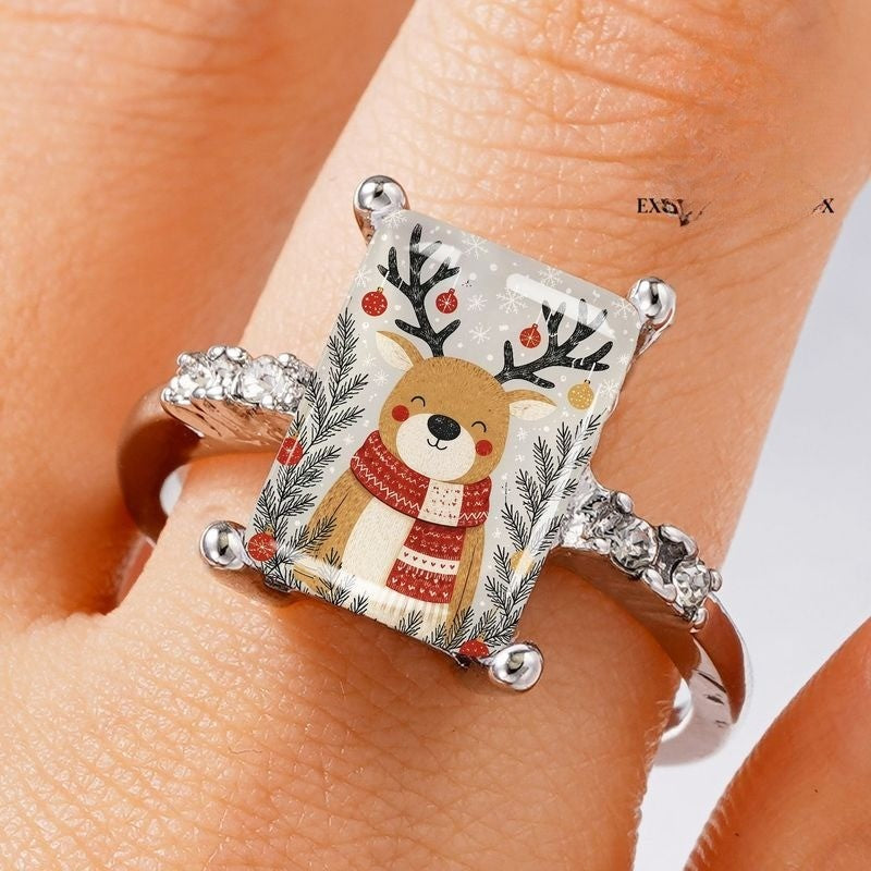 Reindeer Rectangle Ring