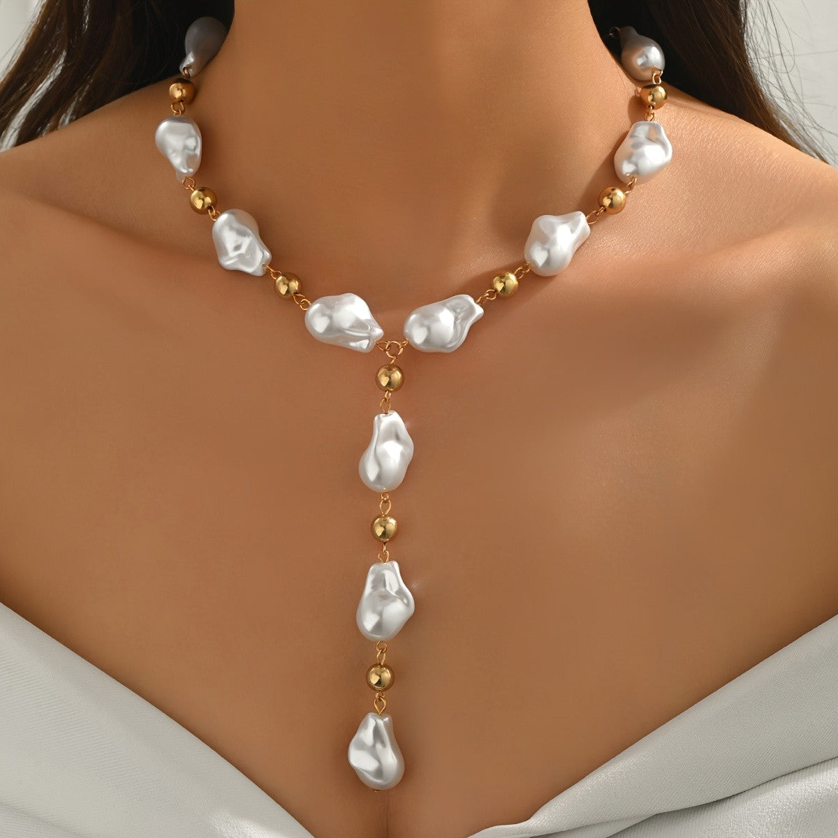 Baroque Pearl Y-Necklace
