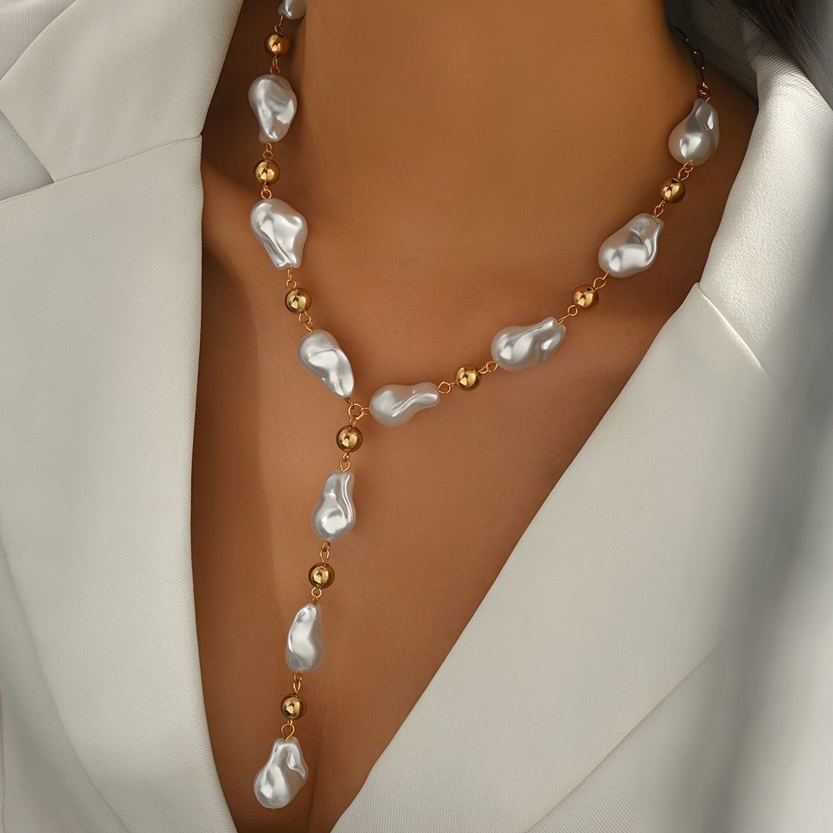 Baroque Pearl Y-Necklace