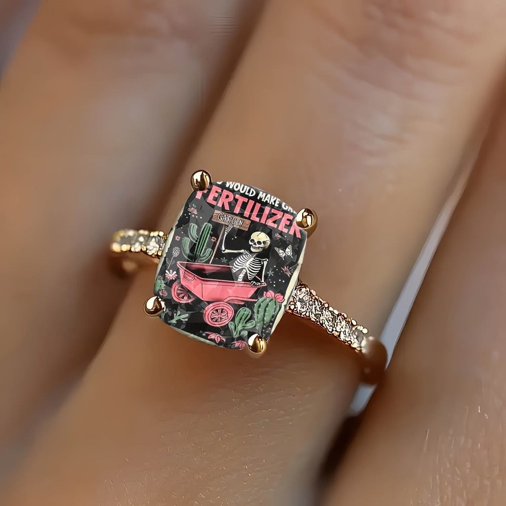 Skeleton Garden Square Ring