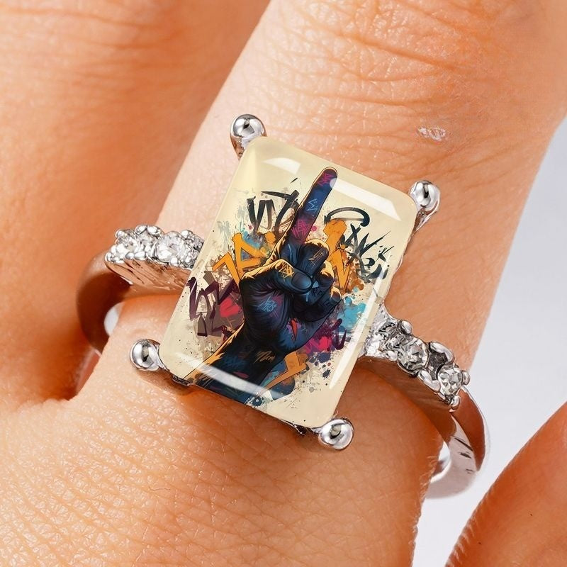 Graffiti Hand Statement Ring