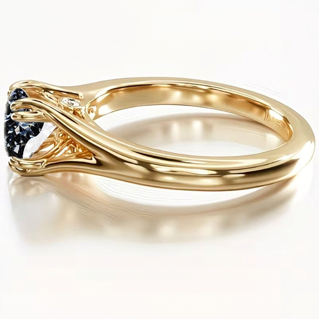 Yin Yang Twisted Band Ring