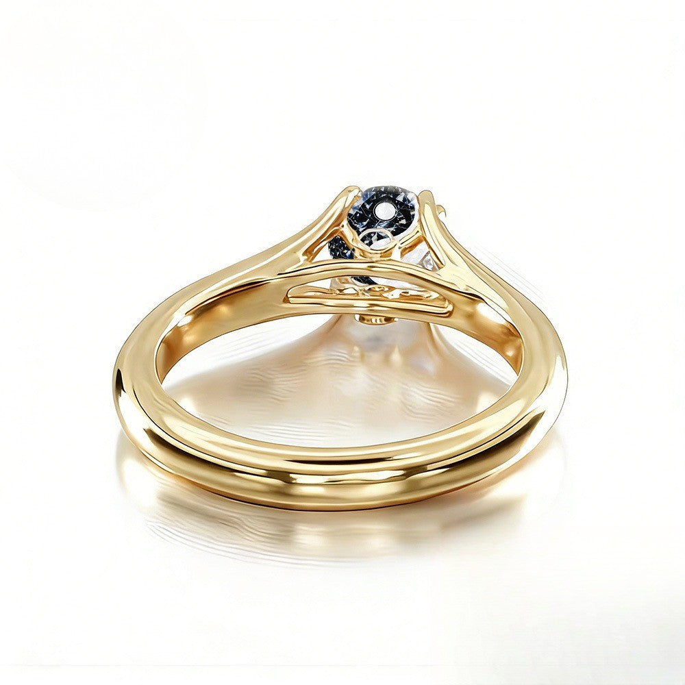 Yin Yang Twisted Band Ring