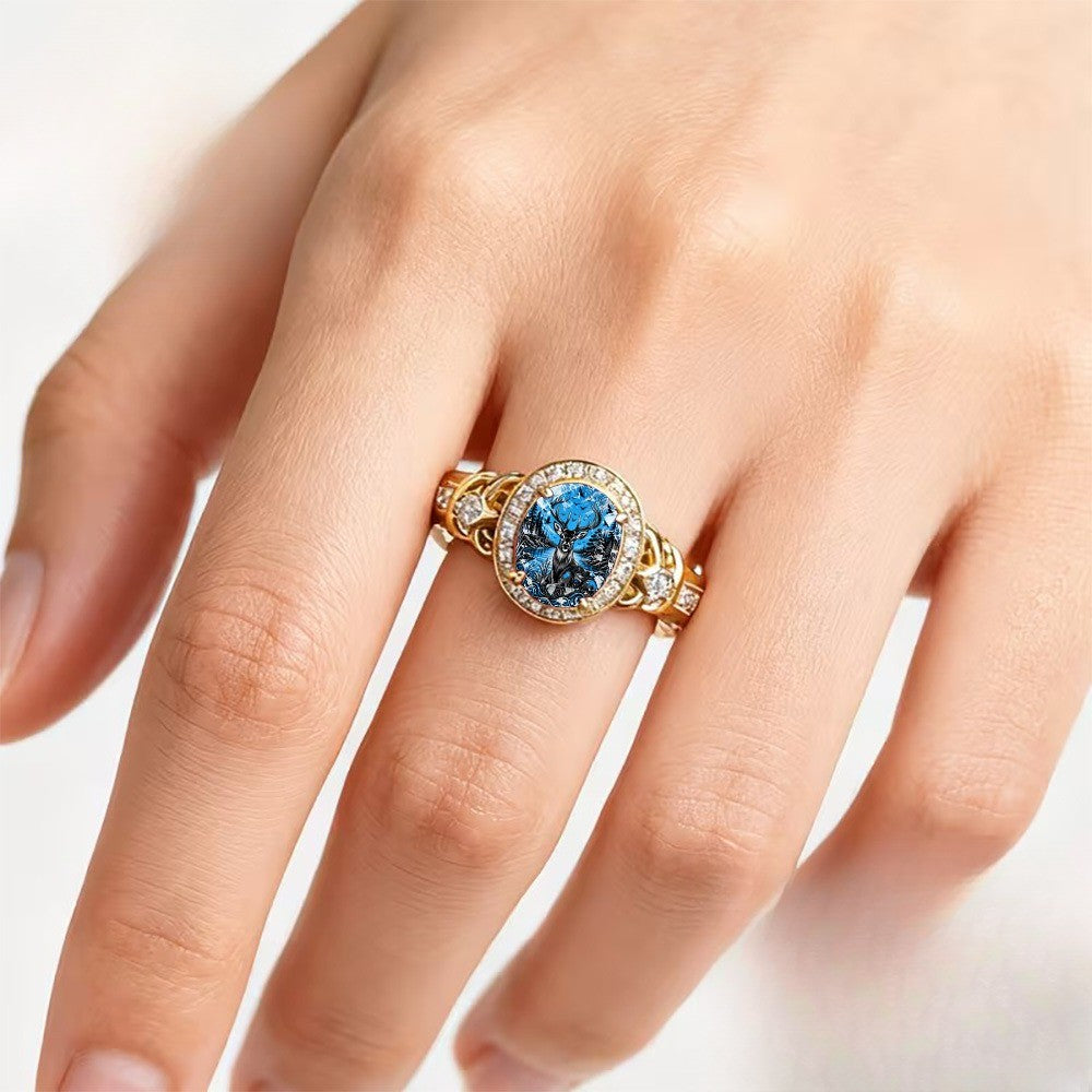 Blue Stag Forest Ring