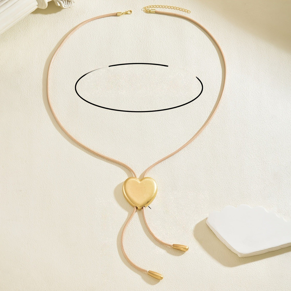 Heart Lariat Rope Necklace