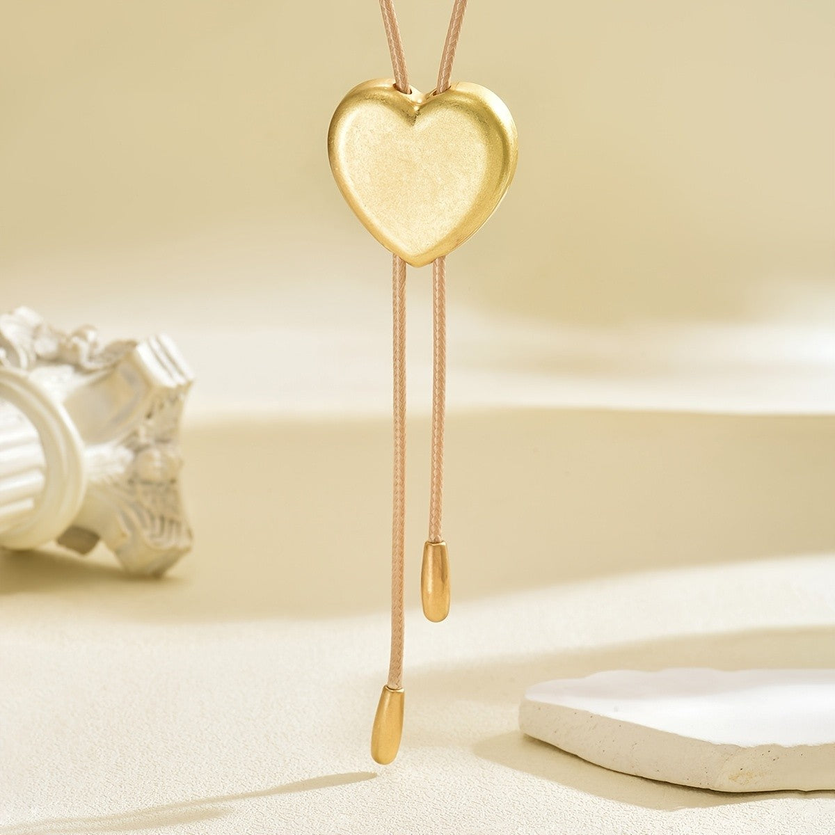 Heart Lariat Rope Necklace