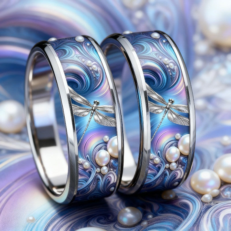 Dragonfly Swirl Resin Ring