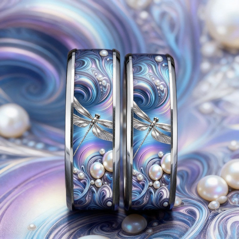 Dragonfly Swirl Resin Ring