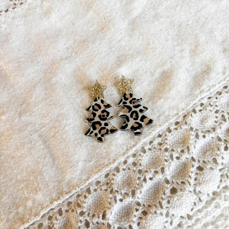 Leopard Tree Earrings