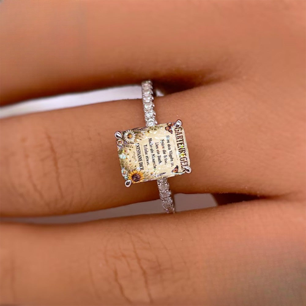 Floral Garden Rules Ring