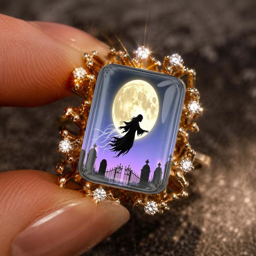 Moonlit Ghost Rectangular Ring