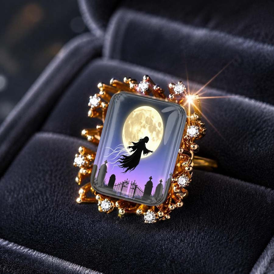 Moonlit Ghost Rectangular Ring