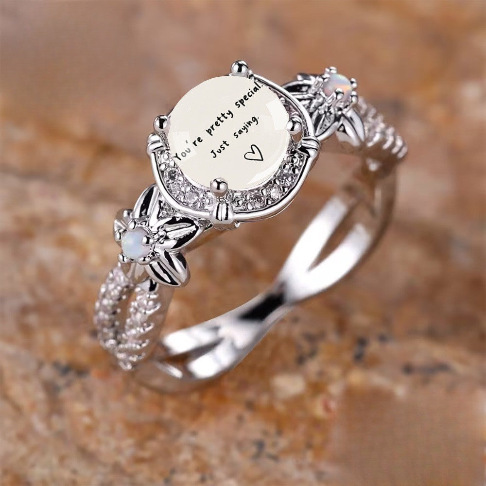 Twisted Band Message Ring