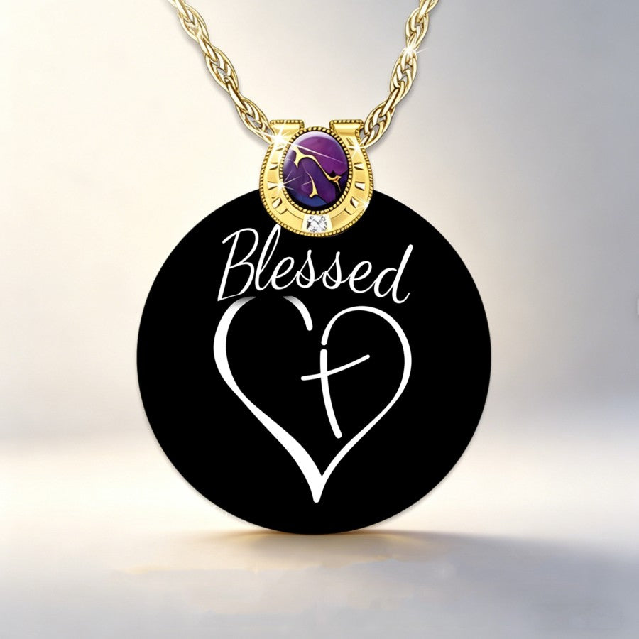 Blessed Heart Disc Necklace